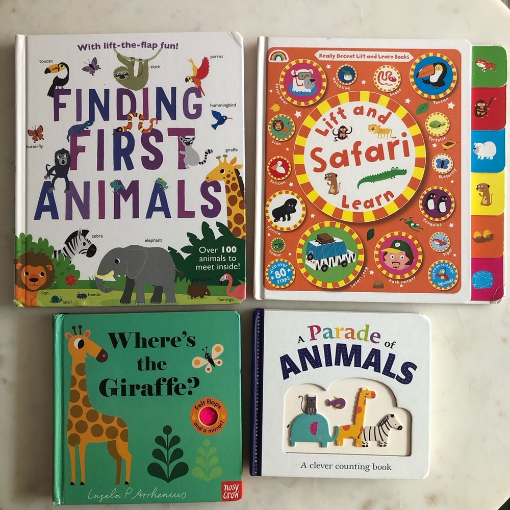 Toddler Animal themed Learning Board Books Bundle